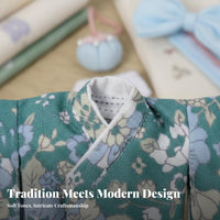 OB11 Doll Clothes Traditional Pattern 1/12 BJD Kimono Cute Aesthetic Doll Kimono Set