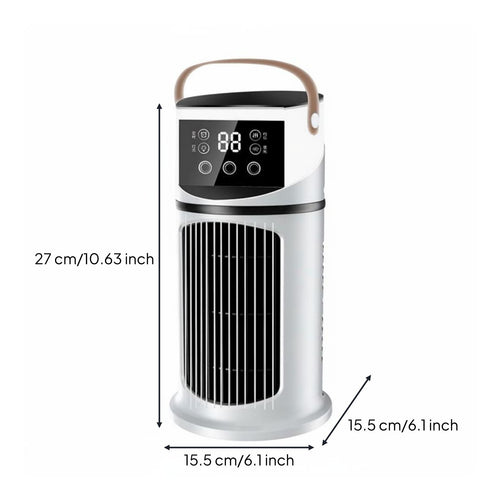 Cools & Humidifies Misting Desk Fan 8 Hour Timer Desktop Water Cooling Fan LED Nightlight for Office Workers, Students, Bedroom, Dorm Room