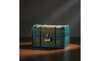 Decorative Storage Chest Multipurpose Floral Decorative Box Vintage Trinket Box Handmade Look Jewelry Organizer Lockable