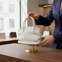Handbag Display Stand Strong Load-Bearing Capacity Metal Bag Hanger Stand Countertop Handbag Holder Easy Assembly