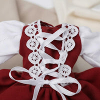 Doll Dress British OB24 Doll Outfit Double-Layer Textile Miniature Dress for Collection
