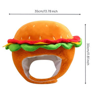 Hamburger Hat Realistic Look Burger Costume Hat Soft and Comfortable Soft Burger Headpiece for Cosplay