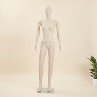 Flat-Shoulder Female Display Mannequin Slim Female Mannequin Standing Commercial-Grade for Boutiques, Visual Merchandisers, Fashion Designers, Shop Window, Clothing Store