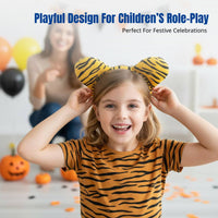 Event Theme Children Tiger Headband Plush Animal Ears Party Costume Accessory