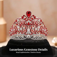 Pageant Crown Premium Quality Alloy Crystal Queen Crown Bridal Tiara Luxury Design Crystal Wedding Tiara Large Teardrop Stone