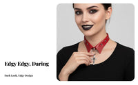 Cross ornament Neckband Darkly Romantic and aesthetic Choker Edgy Look for Cosplay, Parties, Women
