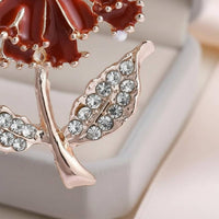 Carnation Brooch Mother's Day Gift Pearl Flower Brooch Hand-Applied Enamel