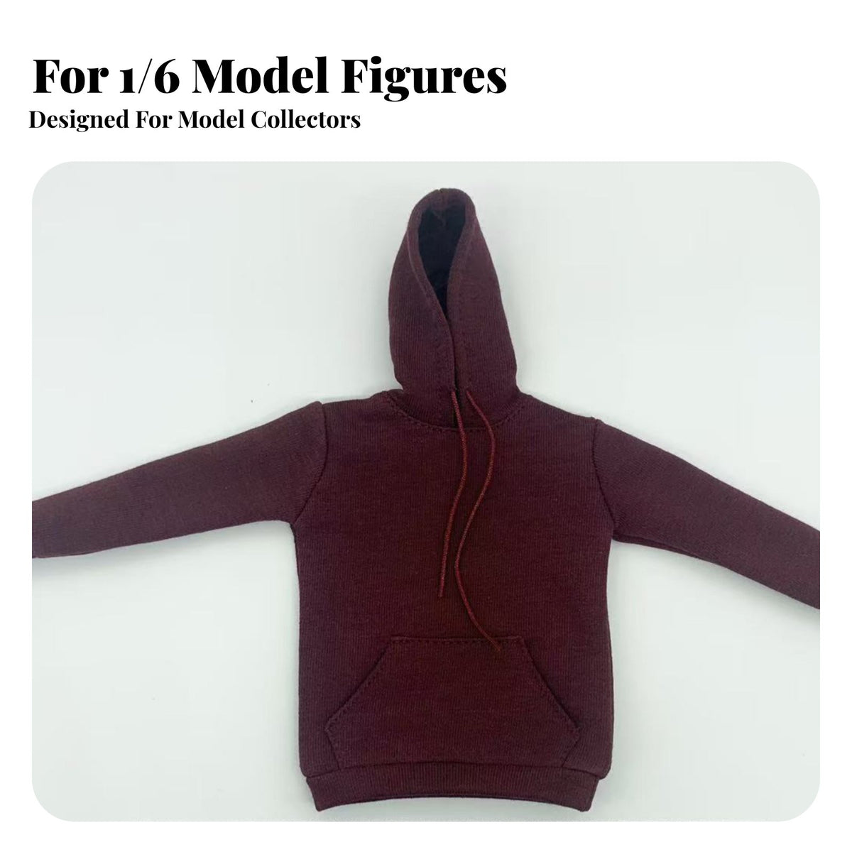 1/6 Scale Hoodie With Drawstring Hood Miniature Hooded Sweatshirt