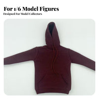 1/6 Scale Hoodie With Drawstring Hood Miniature Hooded Sweatshirt