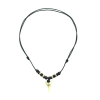 Tooth Pendant Necklace Rough-Hewn Look Fashion Accessory Light Yellow