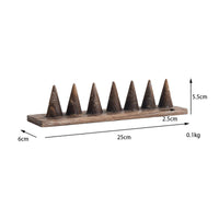 Wood Cone Jewelry Stand Hand-Finished Jewelry Cone Stand Space-Saving