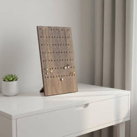 Walnut Earring and Necklace Holder Perfect Gift Suggestion Desktop Jewelry Display Rack Wooden Jewelry Stand Stable