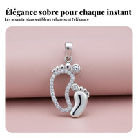 Big and Small Feet Pendant Necklace Sentimental Gift Mom and Baby Feet Necklace
