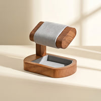 Watch Organizer with Tray Wooden Timepiece Stand with Tray Padded for Enthusiasts, Collectors, Dressing Table, Retail Showcase, Boutique Counter