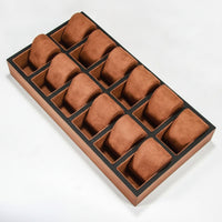 Watch Tray with Suede Inserts Divided Watch Display Tray Padded for Collectors