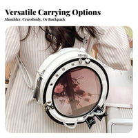 Adjustable Straps Convertible Pin Display Backpack Versatile Design Pin Display Purse for Conventions, Casual Outings