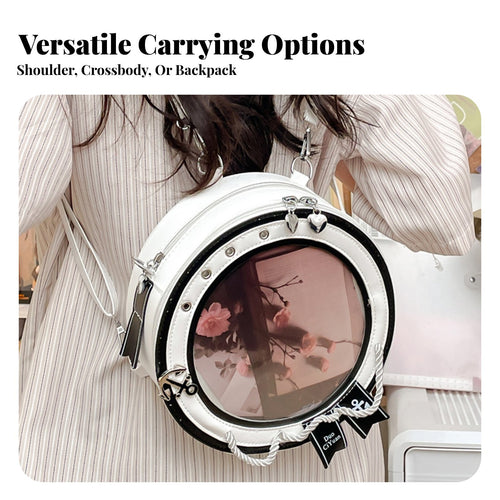 Adjustable Straps Convertible Pin Display Backpack Versatile Design Pin Display Purse for Conventions, Casual Outings