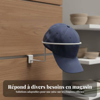 10 Pieces Slatwall Cap Display Easy to Install Slatwall Hat Holder for Retailers