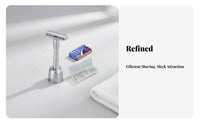 Zinc Alloy Body Adjustable Safety Razor Rust-Proof Double Side Safety Razor Easy to Clean Manual Shaver Long-Lasting for Eco-Conscious Consumers, Adults, Women, Travel, Bathroom, Home