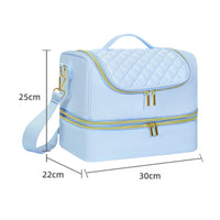 Double Layer Nail Polish Bag Large Capacity Crossbody Nail Supply Bag for Travel