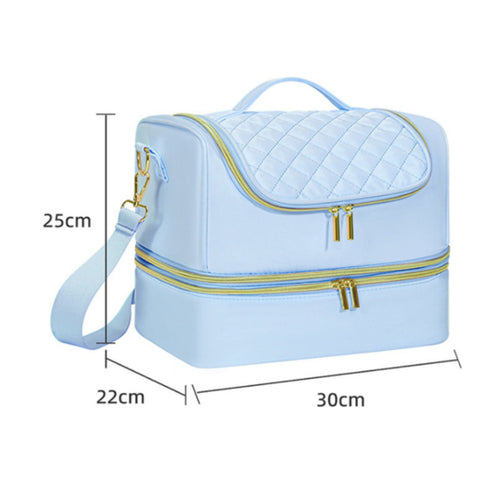 Double Layer Nail Polish Bag Large Capacity Crossbody Nail Supply Bag for Travel