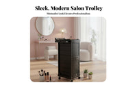 Lockable Locking Hairdressing Trolley Multiple Slide-out Drawers Multi-Drawer Beauty Trolley 4 Universal Wheels Salon Equipment Large Capacity for Hair Stylists, Cosmetology Students, Pet Groomers, Barbershop, Barber Shop, Spa, Home Use