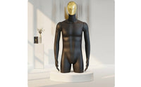 Male Mannequin with Arms Half-Body Mannequin Realistic Display Form for Photographers