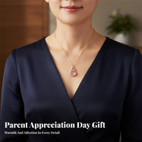 Gourd Locket Necklace Light Luxury Crystal Gourd Clavicle Chain Great Gift