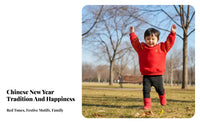 Infant New Year Costume, Chinese Style Tang Suit, Red Festive Dress, Boys & Girls, Soft Material