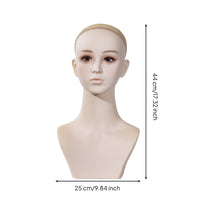 Pierced Ears Hairpiece Mannequin Bust Makeup Display Bust Smooth