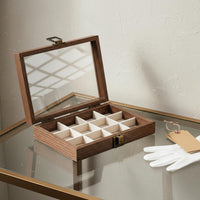 Walnut Jewelry Box Scratch Protection for Vanity