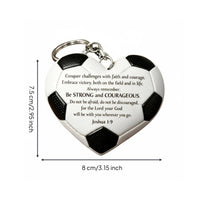Heart Baseball Keychain Faith and Courage Baseball Ornament Keychain Great Gift