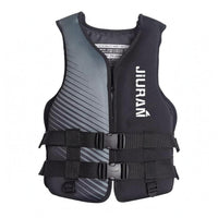 Neoprene Life Jacket Black and Gray Buoyancy Support Vest Range of Motion