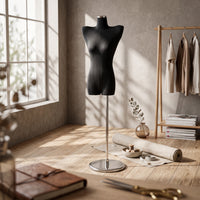 Female Torso Mannequin Long-Lasting Mannequin with Stand Movable for Designers