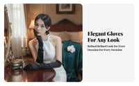 2 Pieces Long transparent Gloves Stretchy Fit design Accessory Elbow Length for Women