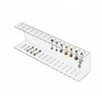 Acrylic Piercing Display Board Transparent Ear Post Display Board Multi-Hole Design Acrylic Earring Stand for Collectors, Market Stall, Retail Counter