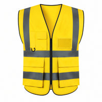 Reflective Safety Vest with Pockets Sleeveless for Night Running, Cyclists