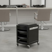 Salon Trolley Stool Easy to Clean Hairdresser Trolley Stool Versatile Beauty Cart Seat for Stylists, Hairdressers