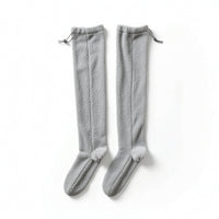 Soft Sleep Socks Fuzzy Socks with Drawstring Fleece Leg Warmers Adjustable for Lounging
