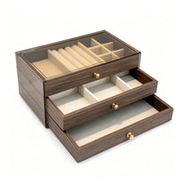 Jewelry Box with Drawers Transparent Jewelry Box Desktop for Vanity