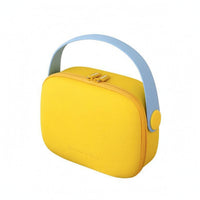 Boxy Cosmetic Bag Matte Rectangular Makeup Case Top Handle