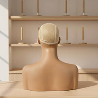 Mannequin Head with Shoulders Skin-Skin-Colored Head and Shoulders Form Long Neck Female Bust Form