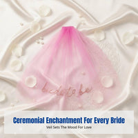 Double Layer Bridal Veil, Beaded Embroidery, Crystal Edge, Iron Comb, European Wedding Accessory