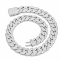 Curb Link Necklace Iced-out Curb Link Chain Statement for Everyday Wear