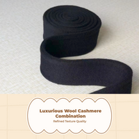 Universal Black Wool Coat Belt, Double-Sided, Formal Wear