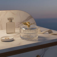 Crystal Candy Bowl Elegant Design Decorative Lidded Container for Party, Wedding