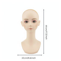 Mannequin Head with Shoulders Stable Manikin Head with Shoulders Life-Size Hairpiece Display Bust for Cosplayers, Salons