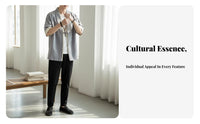 Loose Kimono Cardigan for Men, Chinese Style Summer Robe, Five-Quarter Sleeve, Pan Button, Relaxed Jacket