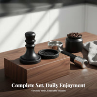 3 Pieces Coffee Pointed Distributor and Tamper Set Reduces Uneven Flow Coffee Tamper and Distributor Set for Cafe