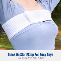 Breast Stabilizer Band Sports Bra Substitute Antimovement Exercise Band Shockproof Adjustable Fit for Women, Athletes, Gym